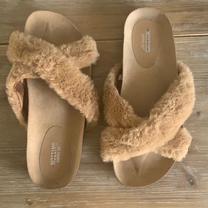 Mossimo Supply Co. Furry Flip Flops - Natural
